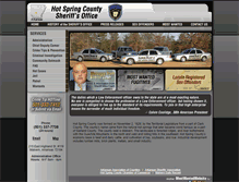 Tablet Screenshot of hotspringcountysheriff.com